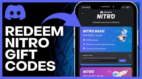 How To Redeem Nitro Gift Codes On Discord Mobile Youtube