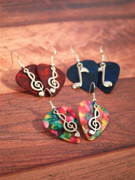 Guitar Pick Earrings Guitar Jewelry Guitar Earrings Musical | Etsy