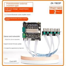 Carte D Amplificateur De Puissance Bluetooth ZK TB22P 2 1 Canaux