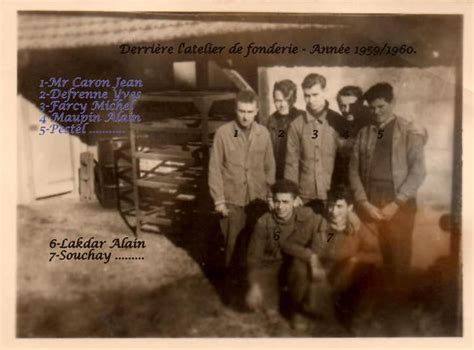 Photo de classe Atelier de Fonderie de 1960 Sep Paul Cayet Du Lycée