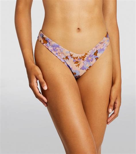 Womens ZIMMERMANN Purple Violet Scoop Bikini Bottoms Harrods UK