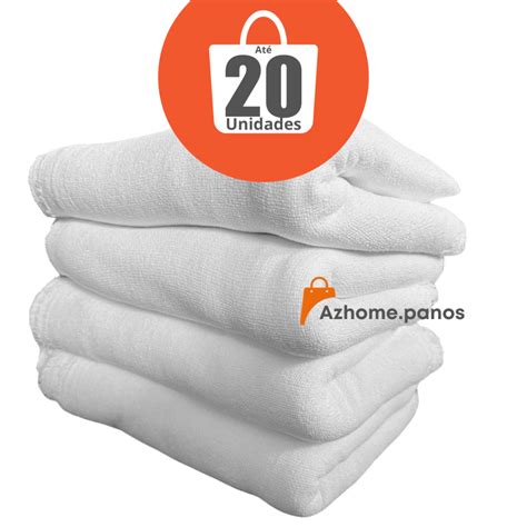 Pano de chão grande Alvejado Branco saco duplo 100 Algodão Shopee Brasil