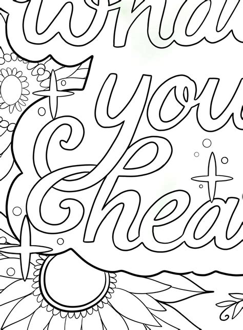 Coloring Page Fuck What You Heard Sassy Coloring Page Etsy