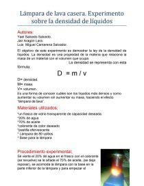 parrilla Específico posibilidad experimento lampara de lava informe