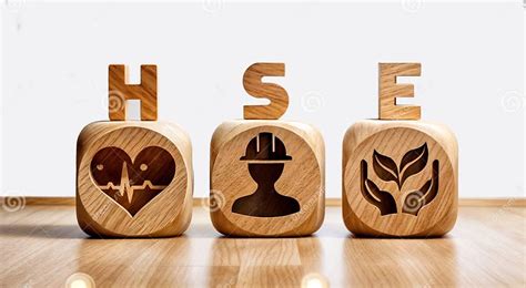 Acronym HSE Wooden Blocks, with Symbols on Each Block Health, Safety ...