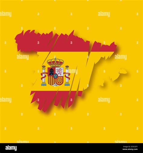 Bandera Del Mapa De Espa A Fotograf A De Stock Alamy