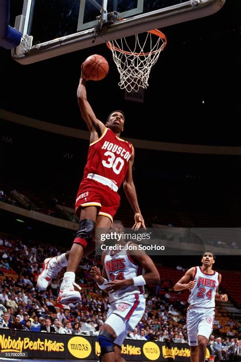 Kenny Smith Of The Houston Rockets Drives To The Basket For A Slam