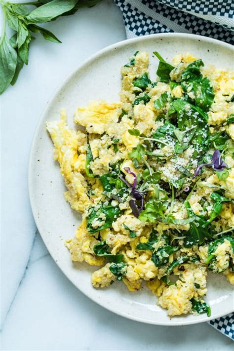 High Protein Healthy Egg Scramble With Quinoa G Protein Serving