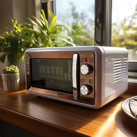 Premium Photo Hot Rice Stylish Cooker Trendy Table Setup Modern Rice Cooker With Hot Rice AI Image