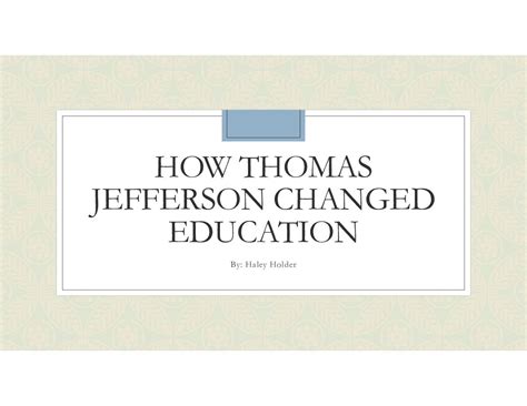 How Thomas Jefferson changed education 1 | Book 732425