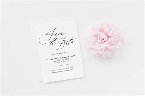 Sonia Elegant Save The Date Template Engagement Etsy