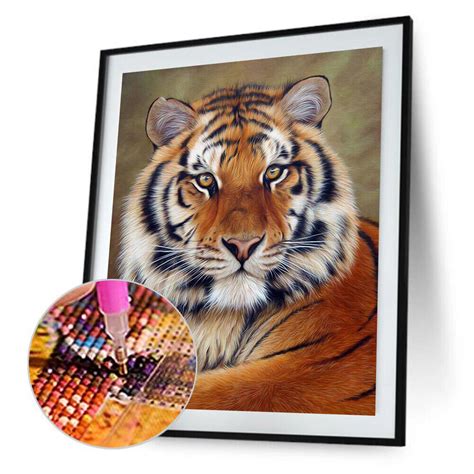 Tiger 5D Diamond DIY Painting Kit Home Decor Craft 30 X 40cm EBay