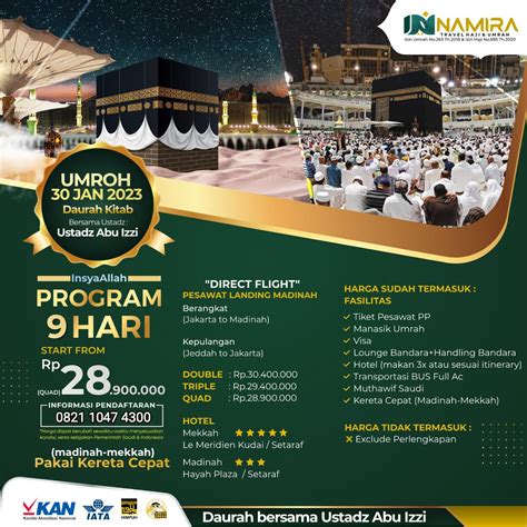 Harga Umroh Qiblat Tour 2023 Kumpulan Info UKM Indonesia