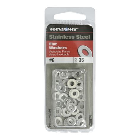 Hillman 532 In Stainless Steel Standard Flat Washer 36 Count 126874