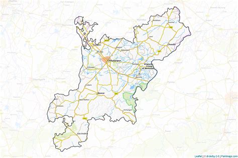 printable chhatarpur maps  border masking cropping