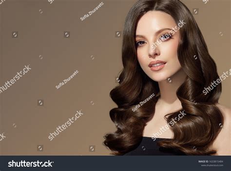 Beauty Brunette Girl Long Shiny Wavy Stock Photo Shutterstock