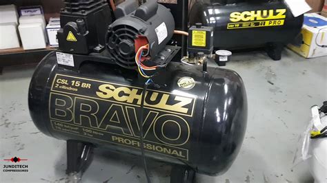 Compressor CSL 15 BR 100 Litros Schulz Bravo Funcionamento E Teste