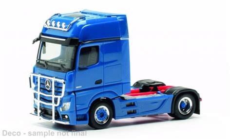 Miniature Mercedes Actros Herpa Gigaspace Bleu Voiture Miniature