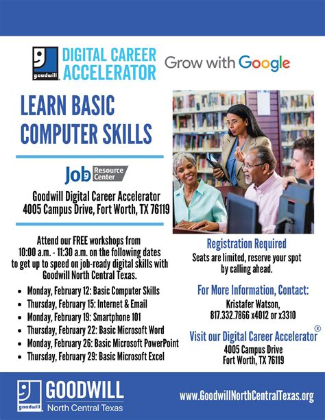 Digital Skills Classes At Campus Drive Goodwill North Central Texas