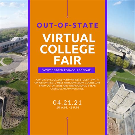 Out-of-State Virtual College Fair - Spring 2021 | Bergen Community College