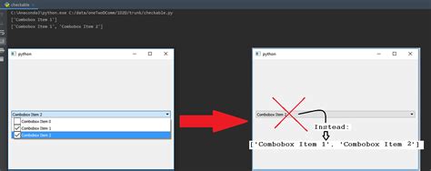 Python Pyqt Checkable Combo Box Display List Of Checked Items