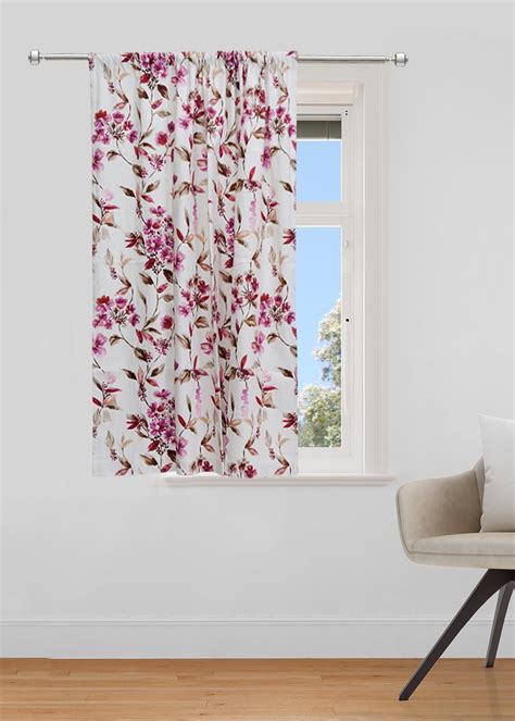 Get Pink Flower Printed Window Curtain At 699 LBB Shop