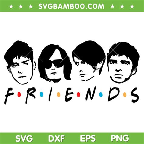 Britpop Bands Friends SVG PNG