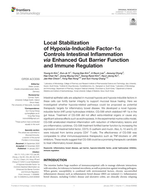 Pdf Local Stabilization Of Hypoxia Inducible Factor 1α Controls