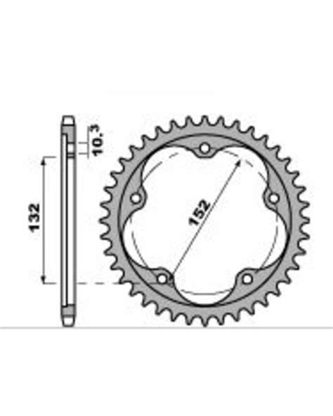 Couronne Moto Pbr Couronne Pbr 43 Dents Acier Type 4464 Pas 520 Mv