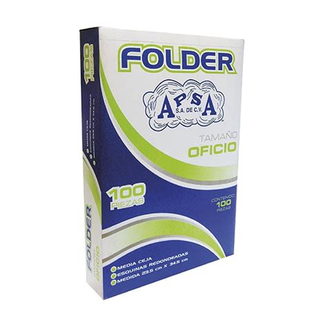 Folder APSA Tamaño Oficio 100 pzas Bodega Aurrera en línea