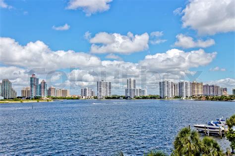 Skyline of the city of Aventura in Miami, Florida | Stock image | Colourbox