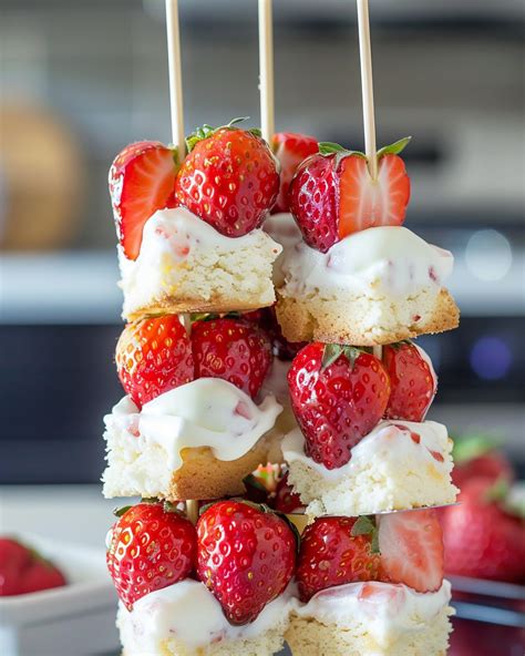 Easy Strawberry Shortcake Kabobs Recipes