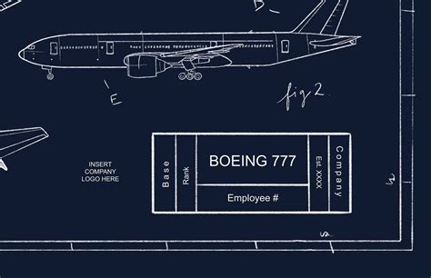 Customizable Boeing 777 Blueprint Illustration - Etsy