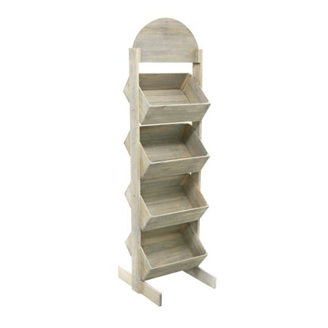 Wooden Tiered Display Stand Retail Wooden Crate Display