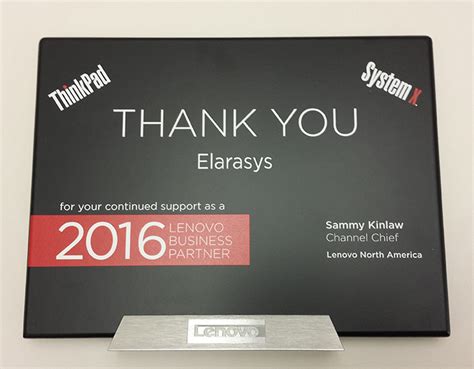 Lenovo Recognizes Elarasys Worldwide Elarasys