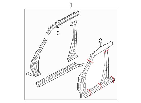 2017 2023 Nissan Armada Roof Reinforced Driver S Side LH 76215