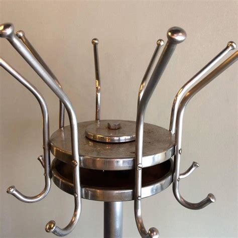 Art Deco Chrome Revolving Coat Tree Rack At 1stDibs Art Deco Coat