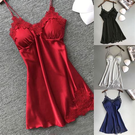 Sexy Lingerie Women Lace Robe Dress Babydoll Nightdress Nightgown