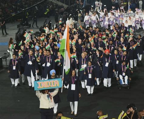 In Pics Cwg 2022 Declared Open In Grand Ceremony Pv Sindhu Manpreet Singh Lead Indian Contingent