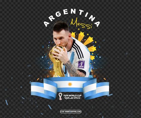 Lionel Messi Kissing The Trophy 2022 World Cup Png Image Id 488321