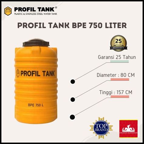 Jual Profil Tank Bpe 750 Liter Toren Air Tangki Air Shopee Indonesia