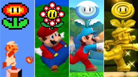 Evolution Of Super Mario Flower Power Ups 1985 2022 YouTube