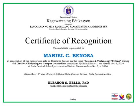 2024 Inset Certificate Of Recognition Speakers Pdf