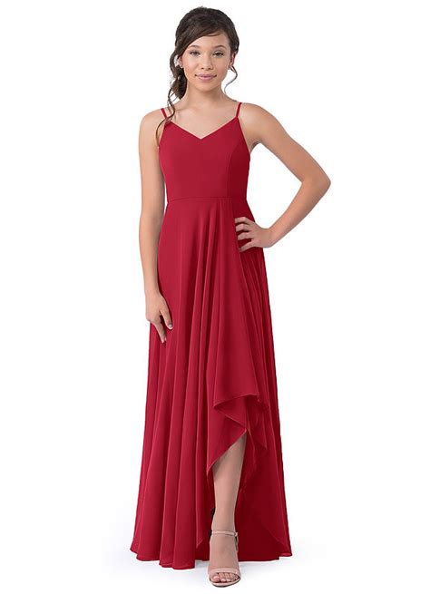 Scarlet Azazie Collette Jbd Junior Bridesmaid Dresses Azazie