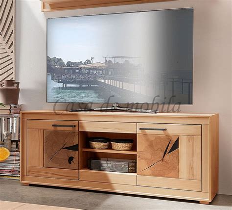 Tv Lowboard Ii X X Cm Rustic Kernbuche Ge Lt Hirnholz Casa De Mobila