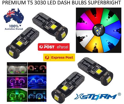 T5 GREEN XSTORM DASHBOARD GAUGE 3030 LED WEDGE DASH BULB LIGHT 12V DC