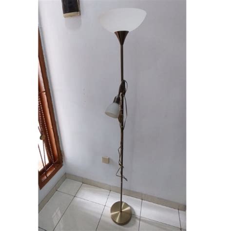 Jual Lampu Standing Modern Gold EGLO IKEA Dengan Bohlam Shopee