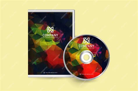 Premium Vector | Simple polygonal business red and black color dvd case ...