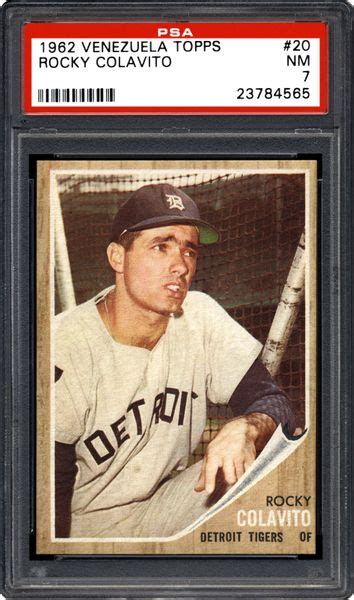 1962 Venezuelan Topps Rocky Colavito Psa Cardfacts®