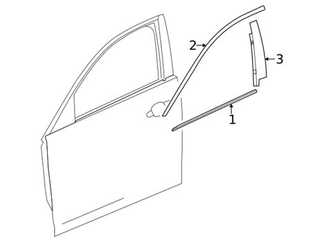 Cadillac Ct Front Passenger Side Door Window Upper Reveal